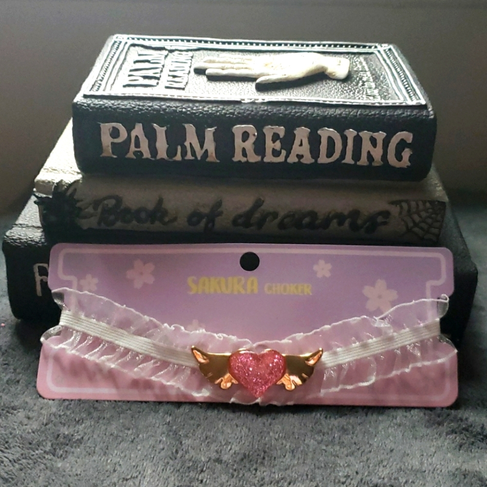 Heart Wings Ruffle Choker